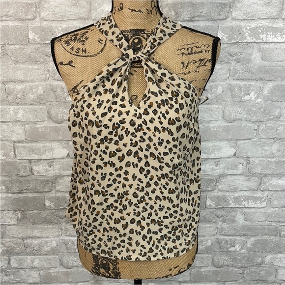 Abercrombie & Fitch Twisted Leopard Print Tank Top - Picture 1 of 4